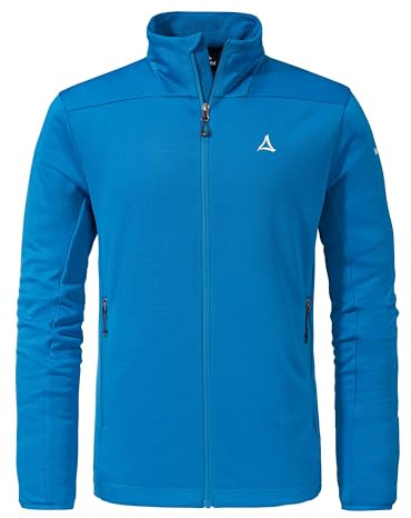 Schöffel Herren Fleece Jacket Svardalen M, schnell trocknende Fleecejacke mit Kragen, funktionales Outdoor Fleece, mit Reißverschluss-Taschen und elastischem Saum, directoire blue, 52
