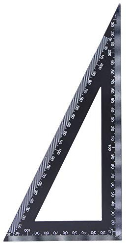 Carpenter Measuring Square Metric Imperial Carbon Steel Ruler Tool Perfect for Square Measuring Accurate 90 Degree Edges Thickened Triangle Ruler for Woodworking(120 * 300mm)