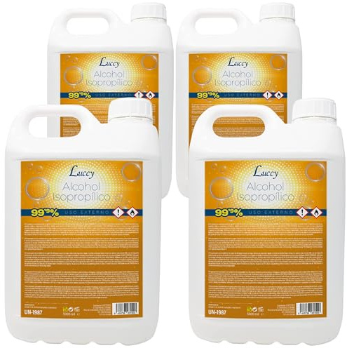 LUCCY Alcool Isopropylique 99,9% Extra Pur | Isopropanol Liquide IPA Nettoyant, Solvant et Dégraissant (20 Litres)