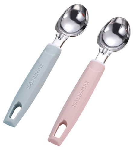 2 Pcs Baller Scoop Ice Cream Scoops Stainless Steel Scoop for Melon Muffin Sorbet Cupcake Meatball and Cookie Dough Scoop