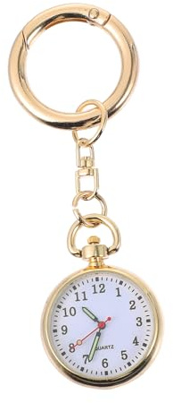 BESTYASH Montre de Poche pour Infirmière avec Porte-clés Lumineux en Métal et Verre, Style Fashion, pour Surveillance à L'hôpital Voyage