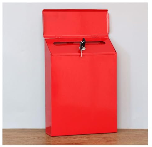 Wall-Mount Mailbox Wall Mount Mailboxes,Modern Delivery Letterbox Metal Mailbox Mailbox Locking Wall Mounted Comment Drop Box Payments Holder Postbox Letter Post Mail Outdoor
