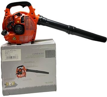 Soffiatore a scoppio 25.4CC con motore 2 Tempi Potenza 0.65kW Soffiatore da giardino per manutezione spazi esterni leggero e portatile, per la cura del prato, detriti e pulizia del cortile