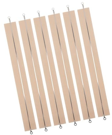 TEHAUX 6pcs Sealer Heat Wire Replacement Elements High Temperature Heat Strips for Handheld Plastic Bag Sealing Machine Accessory 455mm Heating Wires in Packaging