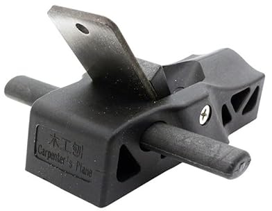 Mini cepilladora de madera, moldeadora de resina de acero para carpintería, herramienta de mano (negro con asa)