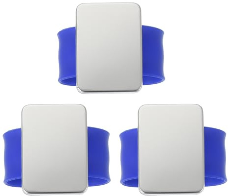 PATIKIL 3 Piezas Alfiletero Magnético De Muñeca Soporte Magnético Azul