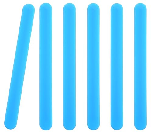 TIESOME 6 Stück Silikon Rührstäbchen, Blau Rührstab Wiederverwendbare Silikon Eisstiele Zum Mischen Von Flüssiger Harz Epoxidfarbe Und Zur Herstellung Von Glitzerbechern