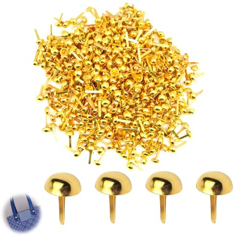 200 Stück Mini Brads Musterbeutelklammern, Metall Rundkopfklammern Mini Scrapbooking Musterklammern Verschlussklammern Papierverschlüsse für Schule Büro Papier Briefklammern Basteln Handwerk DIY
