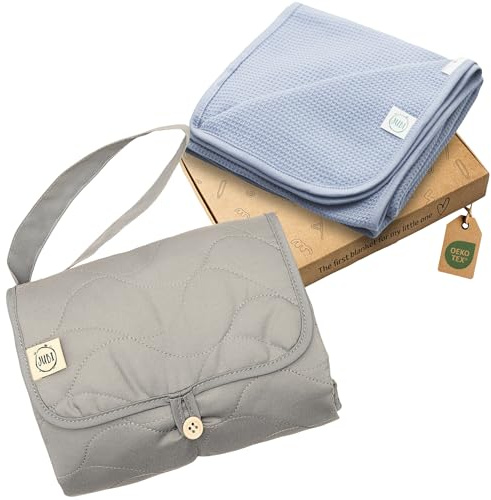 Jubi® Baby-Set: Wickelauflage & Babydecke – weiches 2-in-1 Bundle für unterwegs, kompakt & hygienisch, ideal für Kinderwagen, Reisen & als Geschenk zur Geburt
