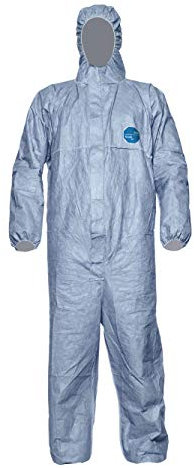 DuPont Tyvek 500 Xpert | Chemical Protective Clothing with Hood, Category III, Type 5-B and 6-B | Robust yet Lightweight | Blue | Size M