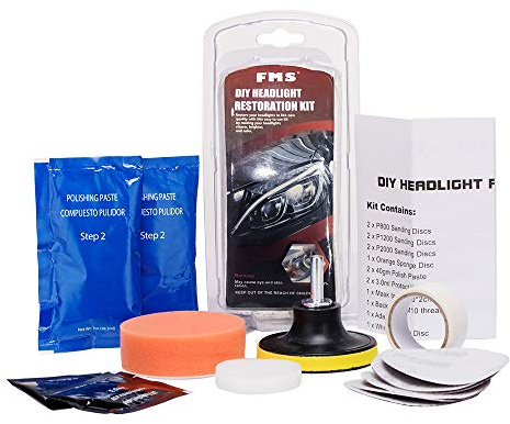 FMS Kit di Ripristino Fanali elimina striature e graffi dai fari in plastica DIY set per lucidatura fari