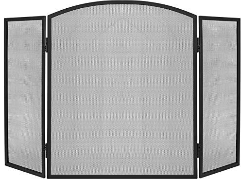 Parascintille a 3 lati per camino, di colore nero 8787