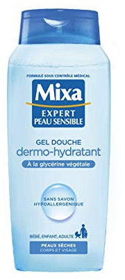 Mixa Duschgel Dermo-feuchtigkeitsspendend mit pflanzlichem Glycerin, 400 ml