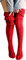 Chaussettes Hautes Montantes Femme Chaussettes Coton Chauffantes Hiver Chaussettes de Genoux Longues Tricot, Chaussettes de Noël (Rouge)