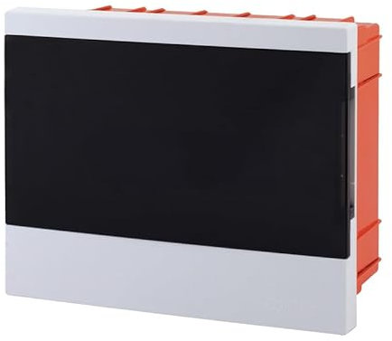 LION Electric Scatola dei fusibili da incasso, 1 fila, 12 moduli, piccolo distributore bianco, IP40, scatola di alimentazione senza alogeni, per ambienti umidi, cantine, garage e tutti gli ambienti