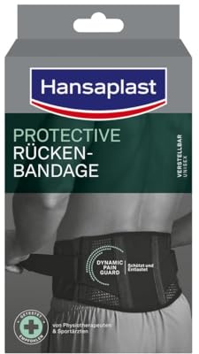 Hansaplast Protective Bandage dorsal avec niveau de compression individuel, attelle dorsale pour soulager la douleur, taille unique - réglable