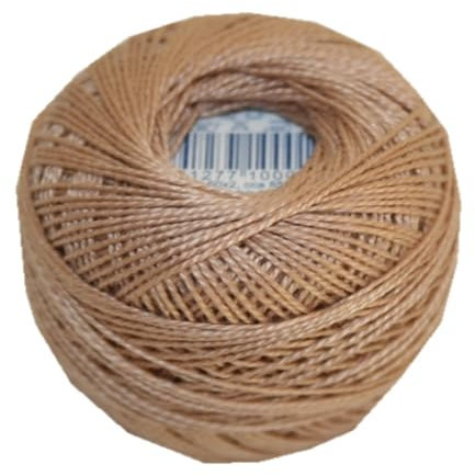 PERLOVKA Kreuzstichgarn Baumwolle Perlgarn 10g 85m beige (7322)