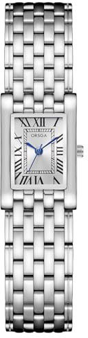 CIVO Orologio Donna Argento Acciaio: Inossidabile Orologio da Polso Analogico Quarzo - Piccolo Orologi Donna Rettangolare Classico Vintage Numeri Romani