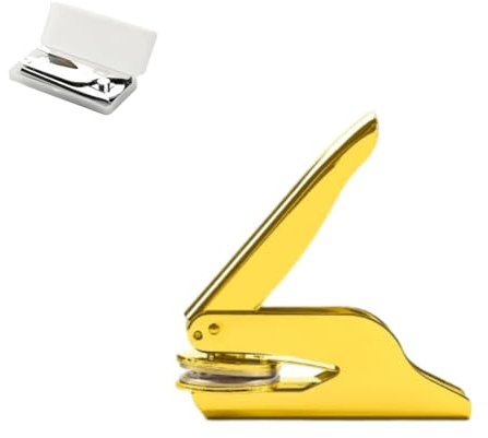 Individueller Prägestempel mit Logo Personalisiert Gestalten Sie Ihr eigenes Logo oder Emblem Edelstahl-Prägesiegelstempel für Umschläge Servietten Bücher Bibliotheken Hochzeitsgeschenke, Gold
