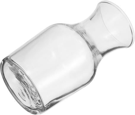Abaodam Caraffa per Vino Personale in Vetro Trasparente Mini Decanter Elegante per Servire Vino Design a Piatta per Versamento Facile e Riduzione delle Fuoriuscite per Speciali e Ristoranti
