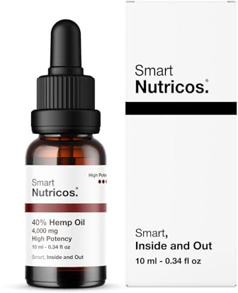 Smart Nutricos - hampafröolja 40 % max + squalen - 10 ml - kallpressad - oraffinerad - inga tillsatser - laboratorietestad - 100 % vegetabilisk - EU-miljöcertifiering