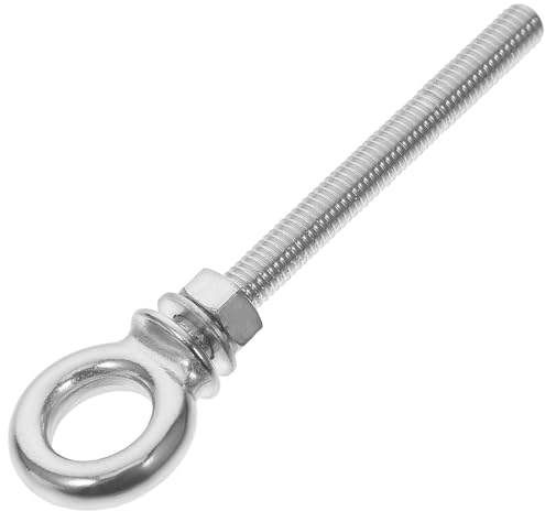 Toyvian Perno con Tuerca y Arandela de Ojo de Elevación de Acero Inoxidable M8 X 80 Resistente al Óxido, Fácil de Instalar para Barcos y Uso al Aire Libre