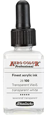 Schmincke AERO COLOR Professional Transparent Weiß 28 ml, 28 100 023