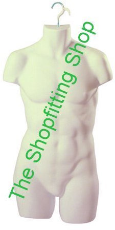 The Shopfitting Shop Buste mannequin à suspendre Homme adulte Couleur chair