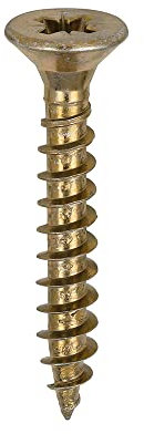 TIMCO Solo Chipboard & Woodscrews - PZ - Double Countersunk - Yellow - 6.0 x 40mm - Box of 200