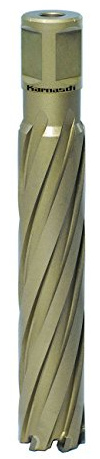 KARNASCH 201660040 Hard-Line110 Broca Sacanúcleos Refrentada con Metal Duro, Mango Weldon, 40mm Diámetro de Corte, 110mm Longitud de Corte, 19mm Diámetro del Vástago