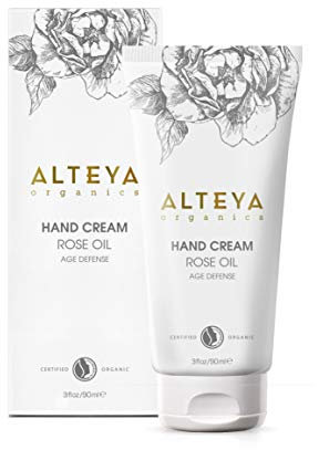 Alteya Organic Age Defense Hand Cream 90ml - NaTrue Certified Organic hand skin treatment cream based on Rose Oil (Rose Otto), nourishing, hydrating and restorative