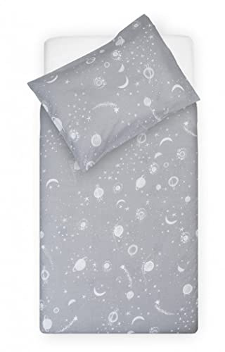 Jollein Galaxy Bettbezug, 100 x 140 cm, Grau