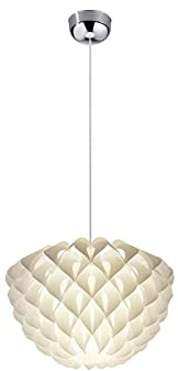 Reality Leuchten Tilia R30540101 Pendelleuchte, Chrom, Kunststoff Weiß |