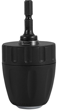 Keyless Impact Drill Chuck, 3/8 Inch (24UNF), 0.8-10mm Bit Capacity, with 1/4 Inch Hex Adaptor, for Power Tools and Drills – Easy One-Handed Bit Changes