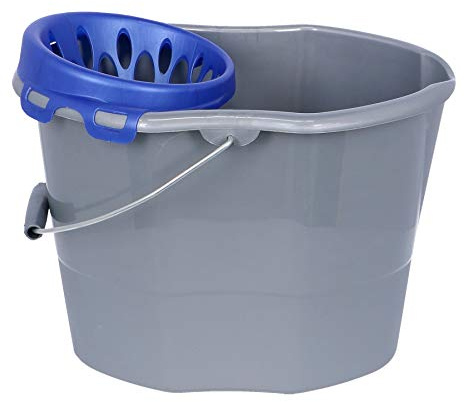 Aumai Spa Secchio Ovale in Plastica con Strizzatore Mocio, 15 Lt