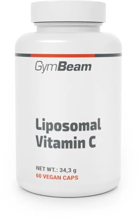 GymBeam Vitamina C Liposomiale 500mg per Porzione 2cpa, Vegana, Capsule ad Alto Assorbimento con Tecnologia LipoCellTech, Riduce la Stanchezza, Sostiene la Funzione Immunitaria