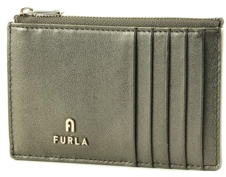 Furla Leder Kartenhalter Camelia Zipped Card Case Color Gold Bronze goldfarben
