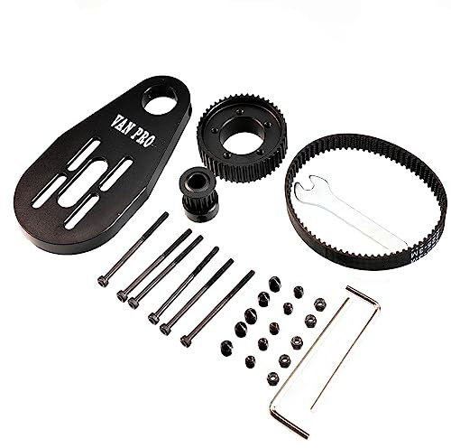 vanpro® DIY Electric Long Skateboard 7243PU70MM Wheel Drive Wheel Pulleys Kit Parts Double Kicktail Small Fish Brush Street (7243Pulley+5065 Motor Mount)