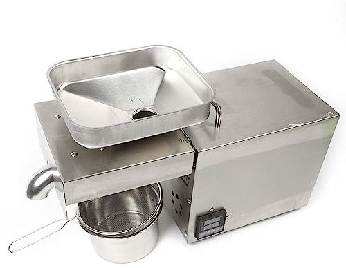 TaNeHaKi Automatische öLpressmaschine,Einstellbare öL Extraktion öLablassbecher Und Filter,Elektrische öLextraktionsmaschine 610W