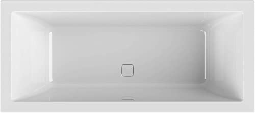 Ben Quadralux Design Badewanne 200x90 cm - inklusive Abfluss Weiß - Eingebaute Badewanne - Acryl - Spa, für 2 Personen - Einbau Badewannen