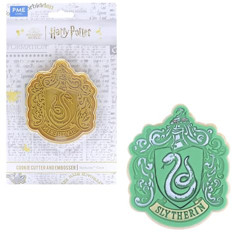PME Harry Potter Cookie Cutter & Embosser, Slytherin Crest, Green