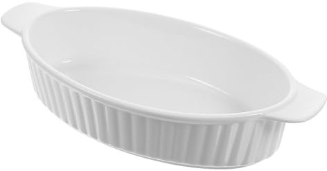 TOPBATHY Keramik-gratinenpfanne Mit Doppelgriff 20 3 cm Rund Weiß Dekorativer Teller Für Küchengeschirr