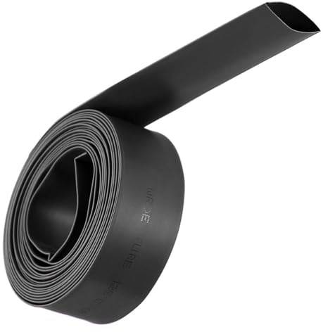 Unifizz Schrumpfschlauch, 16 mm Durchmesser, 26 mm flache Breite, 2:1 Verhältnis, Schrumpfschlauch, Kabelmuffe, 3 m, Schwarz