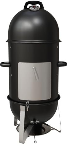 GasOne CSM-18 Vertikaler Smoker - 45,7 cm Heavy Duty Holzkohle-Smoker - Mehrzweck-Holzkohlegrill Smoker für den Außenbereich - Einfache Montage, 1 Zugangstürgrill mit Smoker