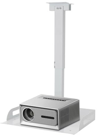 HOARLICN Support universel pour projecteur au plafond, hauteur réglable de 34 à 56 cm, avec plateau pour installation de projecteur dans les appartements, les bureaux