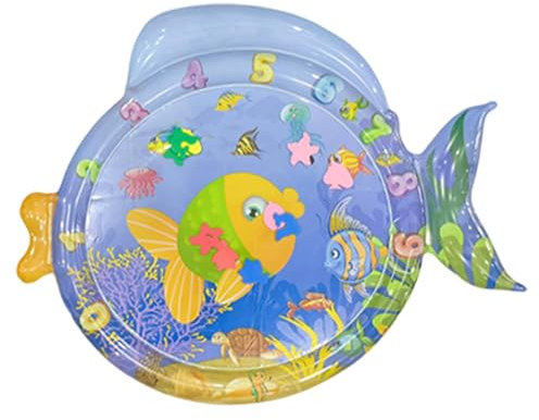 Katzen-Wasserspielmatte, Wasserspielmatte für Katzen,Sensorische Wassermatte in niedlicher Cartoon-Fischform | Coole Haustier-Wasser-Sensormatte, interaktives Spielzeug, Haustierbedarf für Indoor-Outd