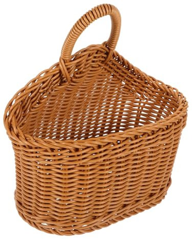 JEWEDECO 3 Pcs Lagerung Korb Gestrickte -montiert Wicker Griff Für Küche Dekorative