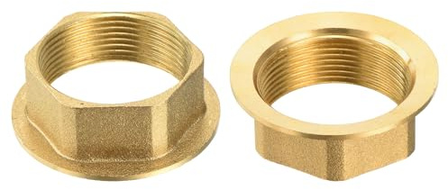 sourcing map 2 Set 1,2 Zoll O-Ring Wasserhahn Sicherungsmutter weibliche Kontermutter für Sanitär, Mutter Rohrverschraubung, Unterlegscheibenbefestigungen