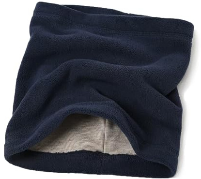 ENSTAB Loop Schal Kinder Baumwolle Eindicken Schlauchschal Kinder Halstuch Winter Baby Schal Baby Loop Hals Wärmer Mädchen und Junge (Dunkelblau, L（7-12Jahre）)