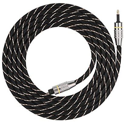 QANYEGN Cavo audio ottico da Toslink a Mini Toslink, cavo audio ottico digitale, cavo audio per home theater, soundbar (2m / 6.6ft)